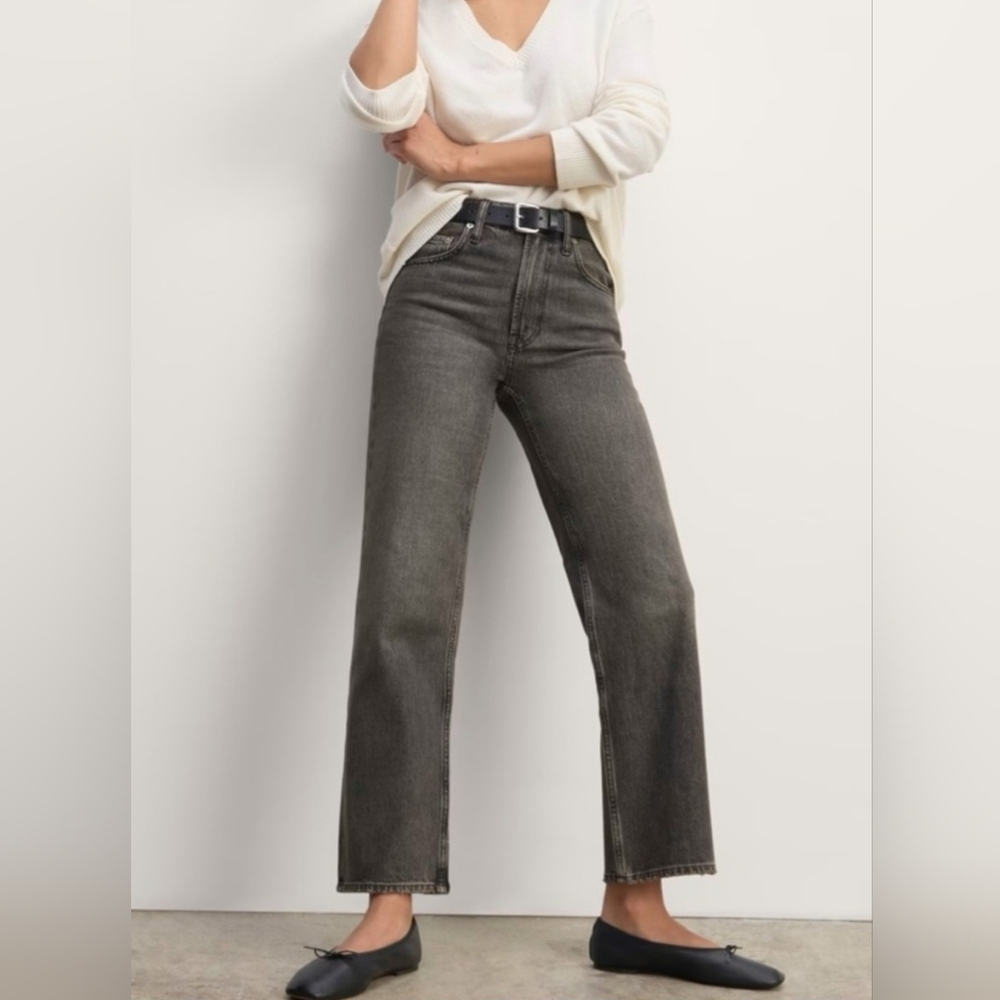 Everlane The Cheeky Cropped Straight Leg Jeans. Hi Waist Classic Sz 30 Preppy.